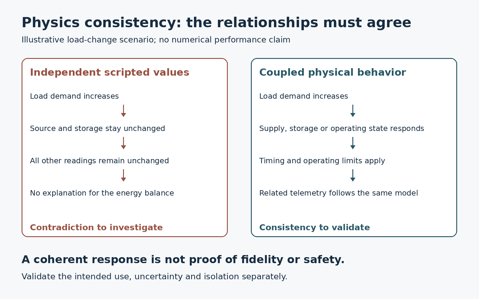 Comparison of contradictory scripted readings and coupled physical behavior following increased load demand.
